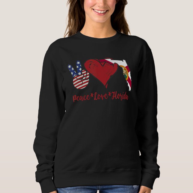 Sweatshirt Peace Love Florida (Devant)