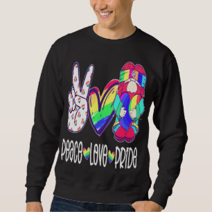 Sweatshirt Peace Love Gnome Peace Love Gnomes Coeur Decor