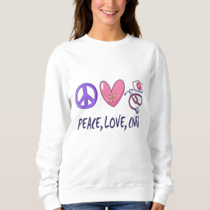 Sweatshirt Peace Love Infirmière de la CNFA