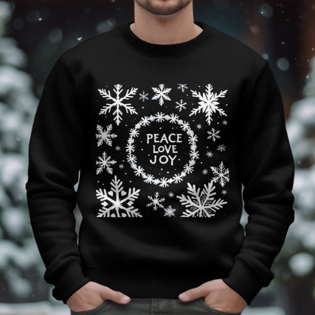 Sweatshirt Peace Love Joy Festive de Noël (Créateur téléchargé)