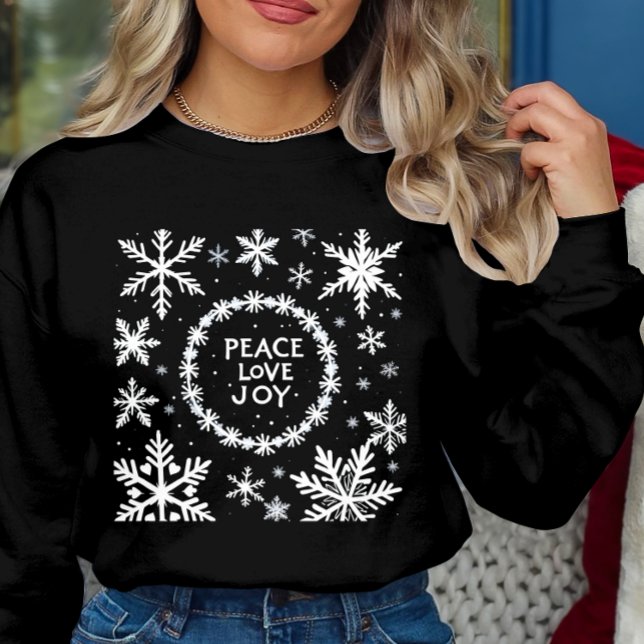 Sweatshirt Peace Love Joy Festive de Noël (Créateur téléchargé)