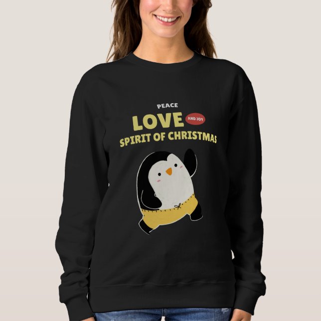 Sweatshirt Peace Love & Joy Spirit of Christmas (Devant)