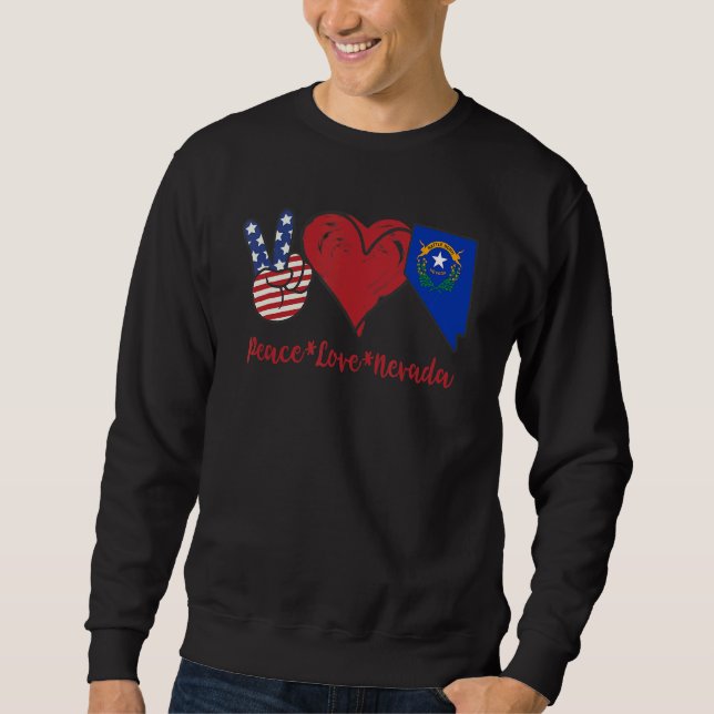 Sweatshirt Peace Love Nevada (Devant)