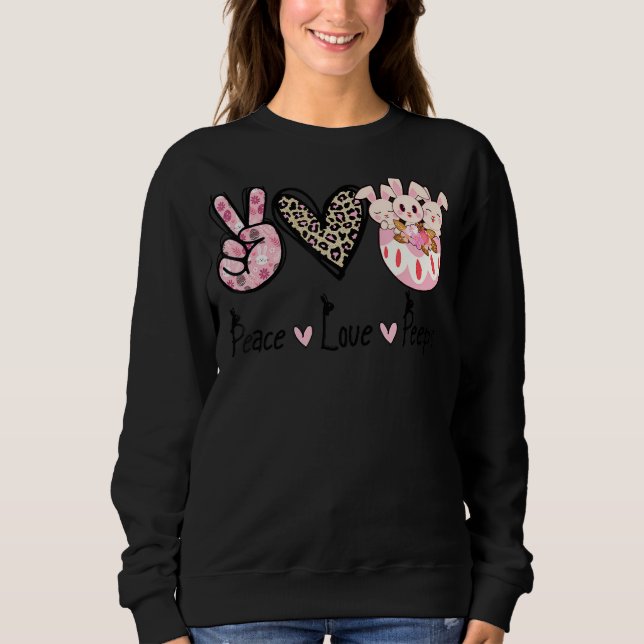 Sweatshirt Peace Love P E Pour L'Éducation Physique Pe (Devant)