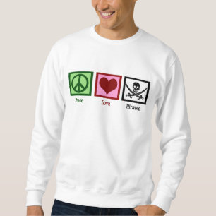 Sweatshirt Peace Love Pirates