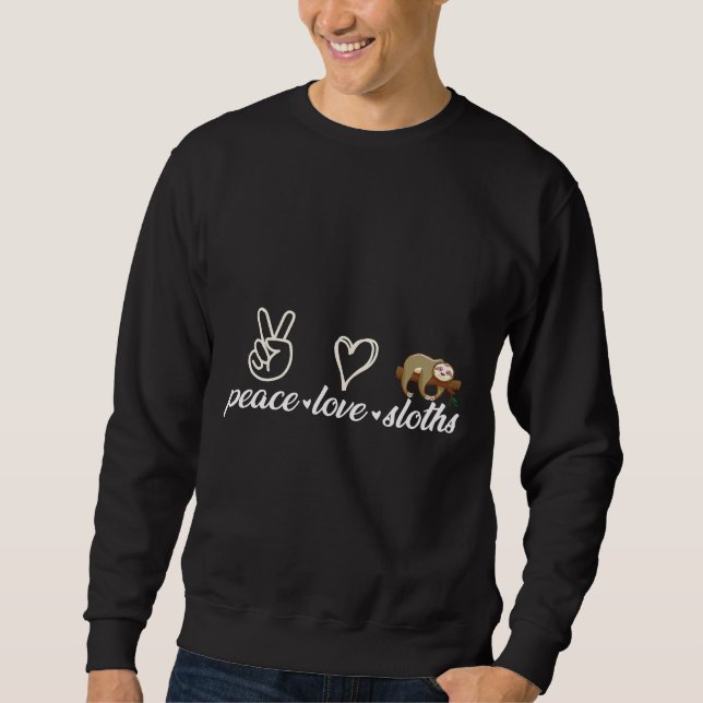 Sweatshirt Peace Love Sloth (Devant)