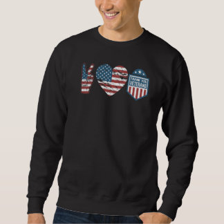 Sweatshirt Peace Love Thank You Veterans Day Veteran Men Wome