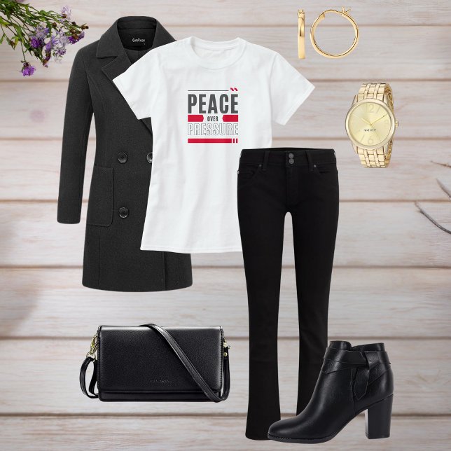 Sweatshirt Peace Over Pressure Motivational Quote Design (Créateur téléchargé)