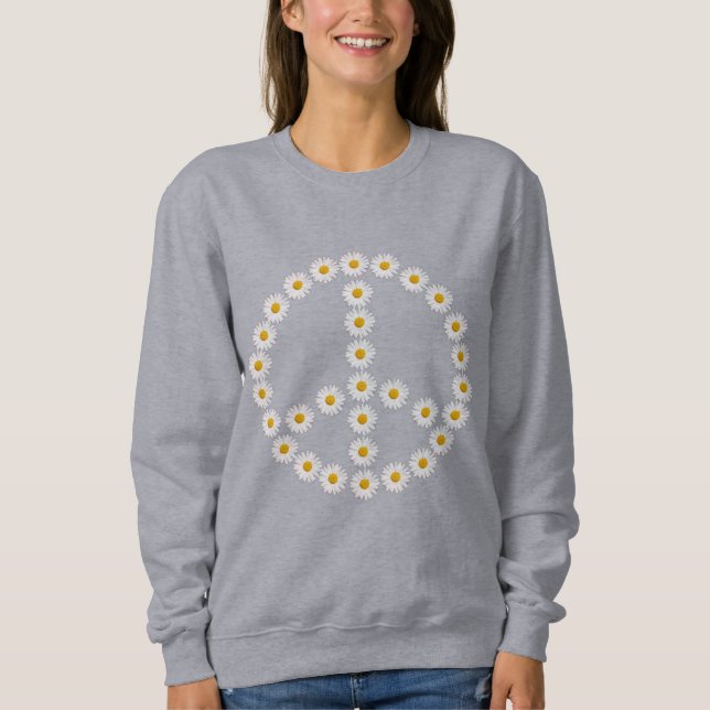 Sweatshirt peace sign daisii daisy boho (Devant)