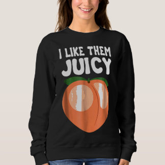 Sweatshirt Peach Nectarines Apricots Panier de fruits