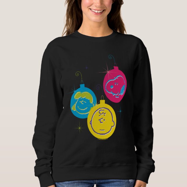 Sweatshirt Peanuts Christmas Baubles Trio (Devant)