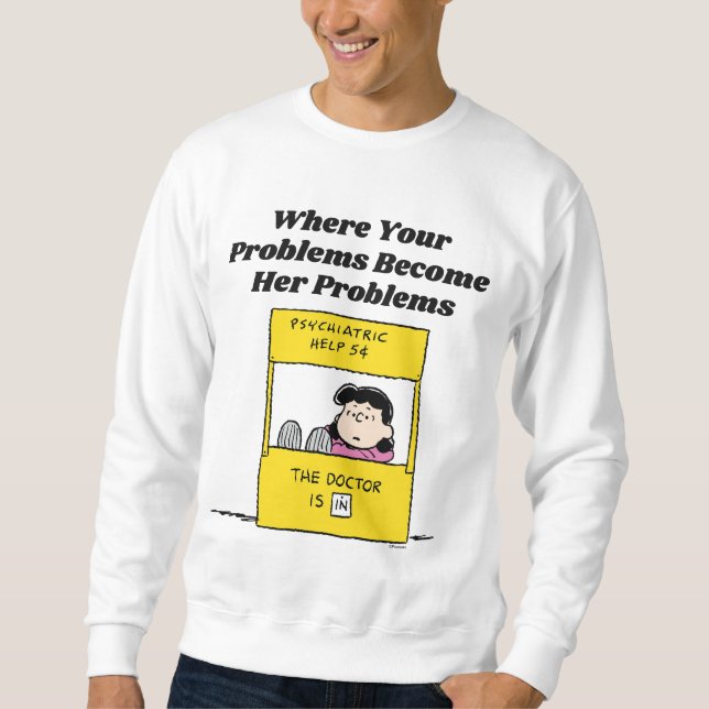 Sweatshirt Peanuts | Lucy & the Doctor Is In (Devant)