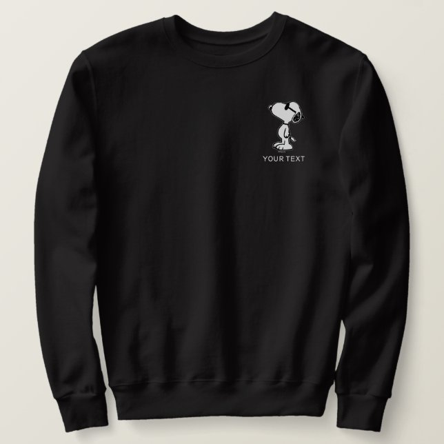 Sweatshirt Peanuts | Lunettes de soleil Snoopy Pense (Design devant)