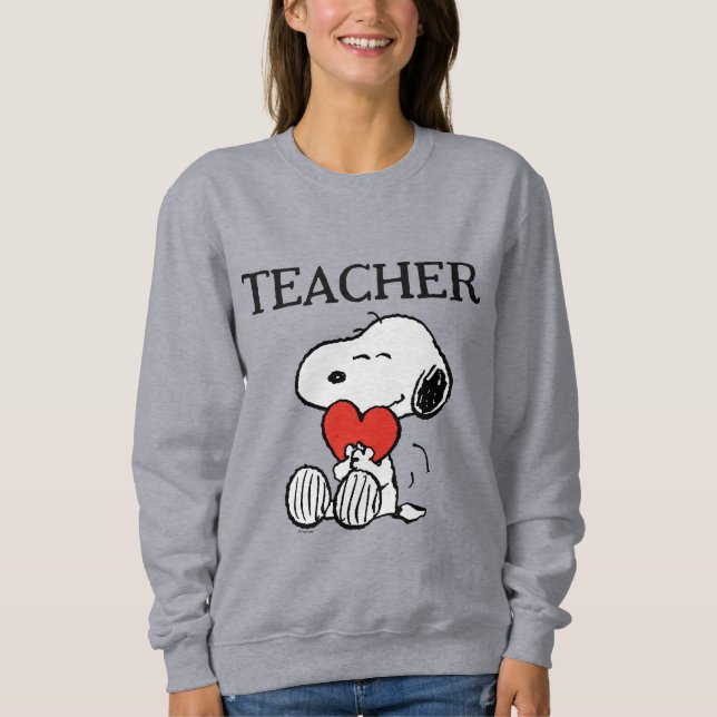 Sweatshirt Peanuts | Snoopy Heart Hug Teacher (Devant)