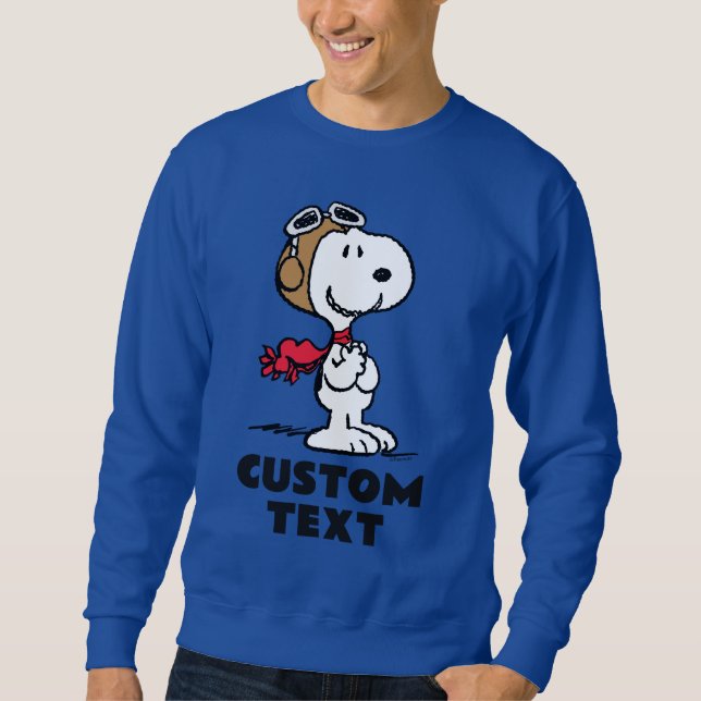 Sweatshirt Peanuts | Snoopy l'as de l'aviation (Devant)