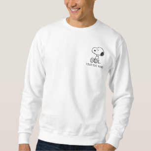 Sweatshirt PEANUTS Snoopy on Black White Comics