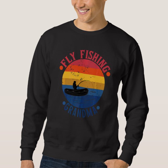 Sweatshirt Pêche à la mouche grand-mère Fisher maman (Devant)
