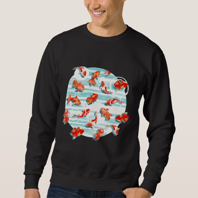 Sweatshirt Pêche au poisson rouge (Devant)