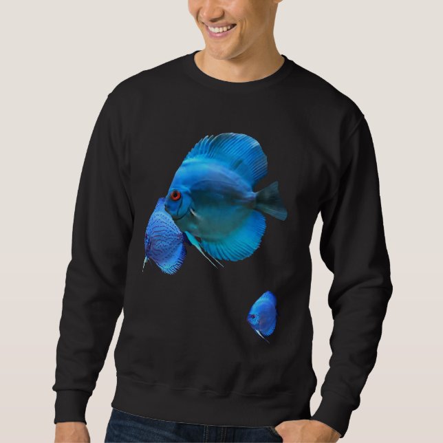 Sweatshirt Pêche Blue Discus Fish (Devant)
