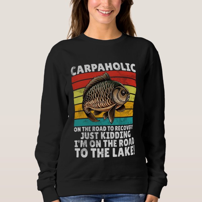 Sweatshirt Pêche de la carpe Carpaholic (Devant)