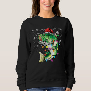 Sweatshirt Pêche de Noël Bass Pécheur Arbre de Noël F