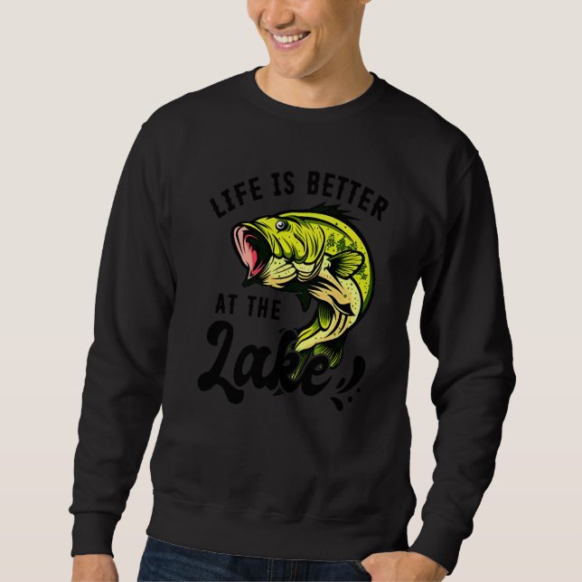 Sweatshirt Pêche Du Bar Au Lac (Devant)