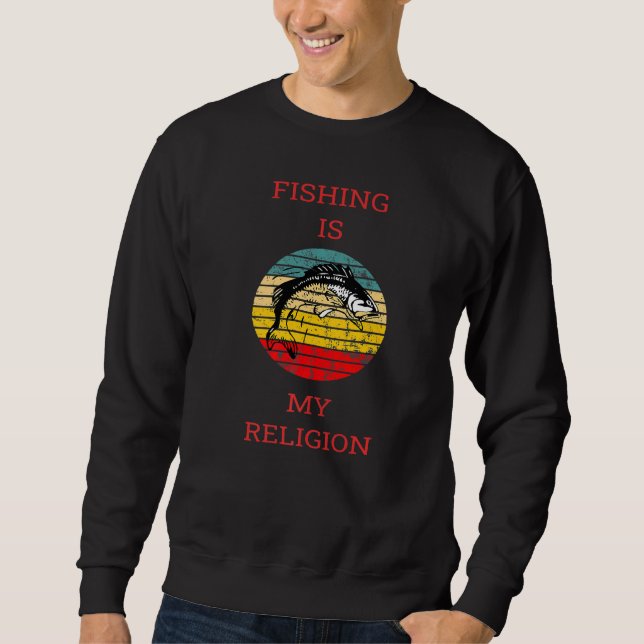 Sweatshirt Pêche fixe tout Graphic amusant Pêche retir (Devant)