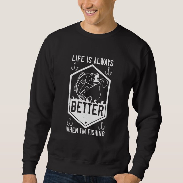 Sweatshirt Pêche : La Pêche Vous Rend Heureux (Devant)