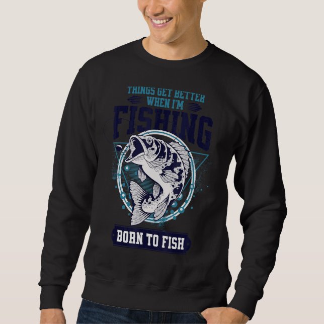 Sweatshirt Pêche Pour Hommes Basse Pêche Pêcheur Master Ba (Devant)
