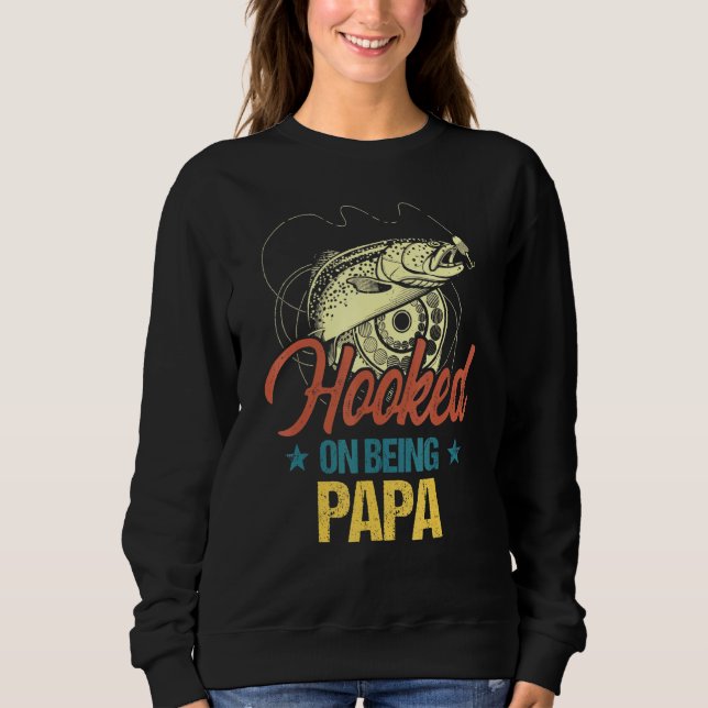 Sweatshirt Pêche Rétro Accrue D'Être Papa Pour Les Hommes (Devant)