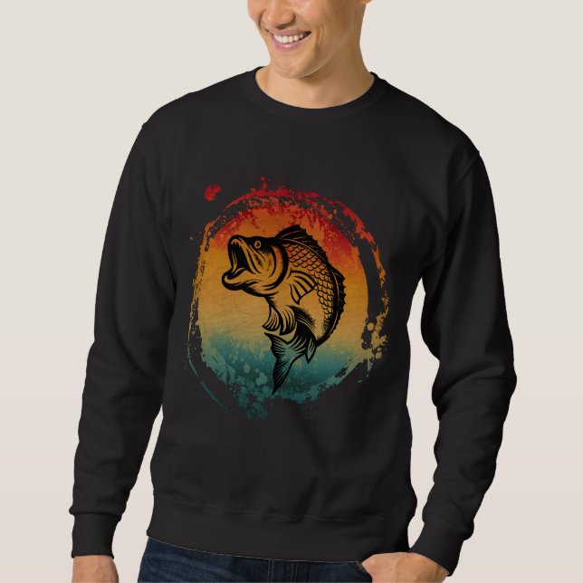 SWEATSHIRT PÊCHE RÉTRO VINTAGE (Devant)