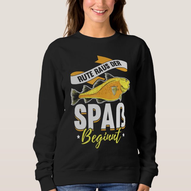 Sweatshirt Pêche Sortir Le Plaisir Commence Fischer Dit (Devant)