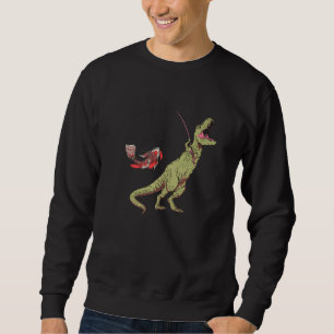 Sweatshirt Pêche T Rex Dinosaur Pour Enfants Garçons