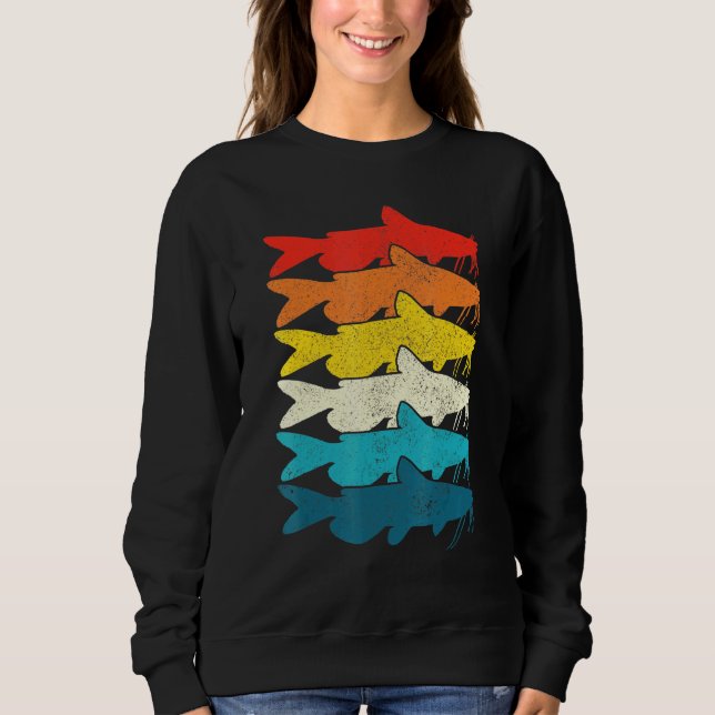 Sweatshirt Pêche Vintage Pêche à la pêche Pêche (Devant)