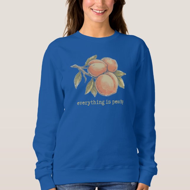 Sweatshirt Pêche Vintage | Tout est Pêche (Devant)