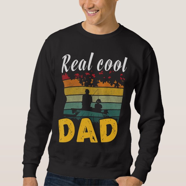 Sweatshirt Pêche vrai Cool papa Pêche hommes pêche (Devant)