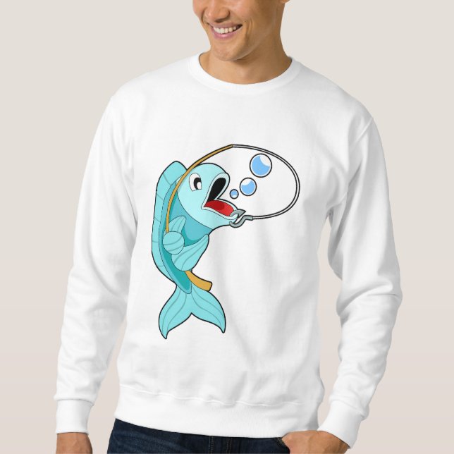 Sweatshirt Pêcher à la canne à pêche (Devant)