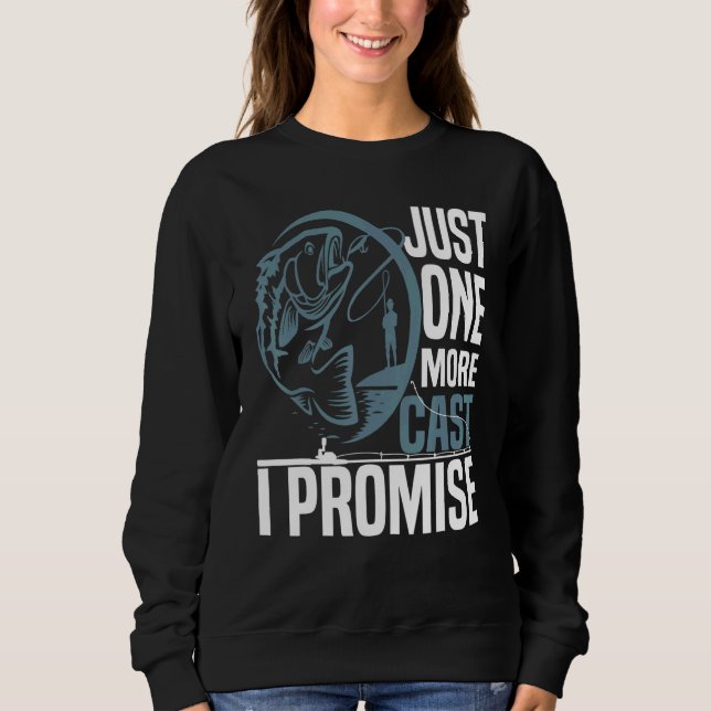 Sweatshirt Pêcher juste un mât de plus je promets (Devant)