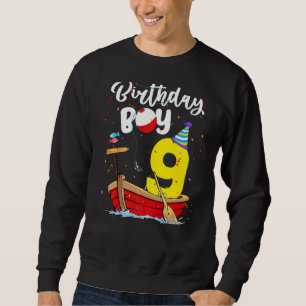 Sweatshirt Pêcheur 9e anniversaire Garçon Pêche 9 ans Eux