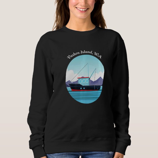 Sweatshirt Pêcheur de bateau de pêche de l'île Vashon Washing (Devant)