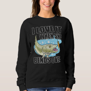 Sweatshirt Pêcheur De Pike J'Aime Quand Elle Tire Ov