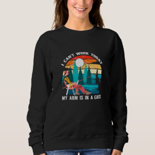 Sweatshirt Pêcheur Je Ne Peux Pas Travailler Aujourd'Hui Mon