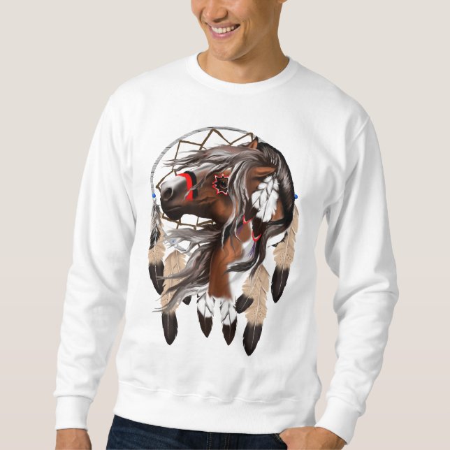 Sweatshirt Peignez la chemise de Dreamcatcher de cheval (Devant)