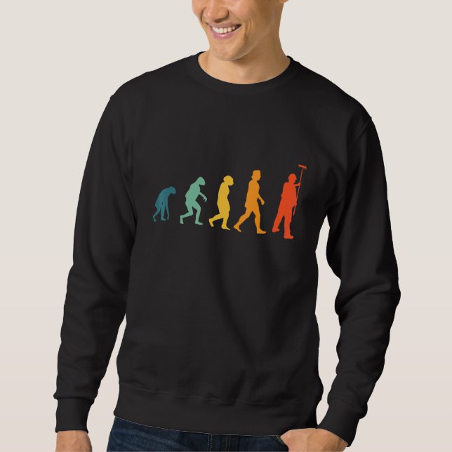 Sweatshirt Peintre Evolution Retro Peintre (Devant)
