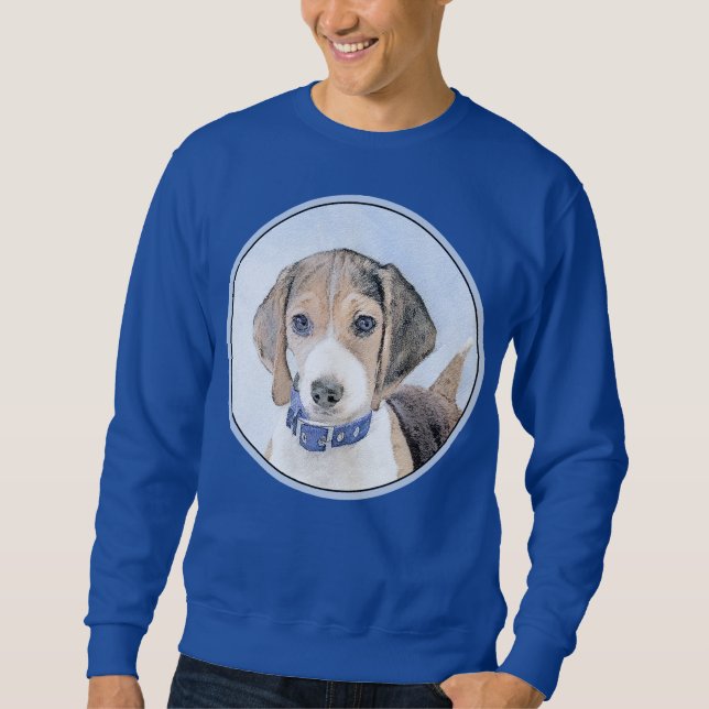 Sweatshirt Peinture beagle - Cute Original Chien Art (Devant)