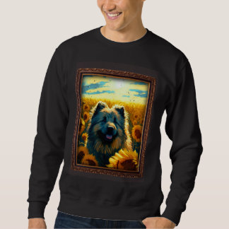 Sweatshirt Peinture de Berger Caucasien Fleur de Tournesol Ma