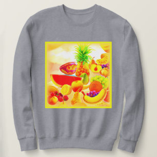 Sweatshirt Peinture de fruits exotiques tropicaux. Commandez