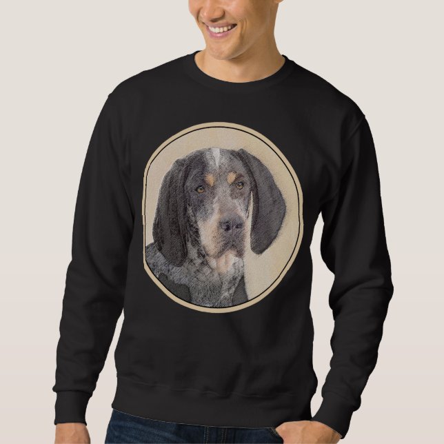 Sweatshirt Peinture de linge bluetick - mignon chien original (Devant)