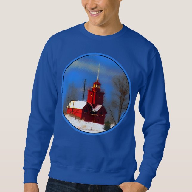 Sweatshirt Peinture de phare rouge - Art original (Devant)