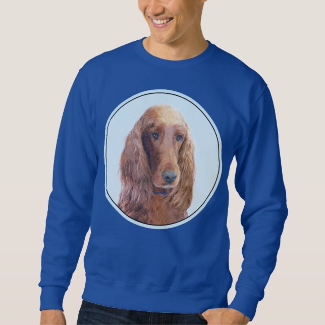 Sweatshirt Peinture de Setter irlandais - Joli art original d (Devant)